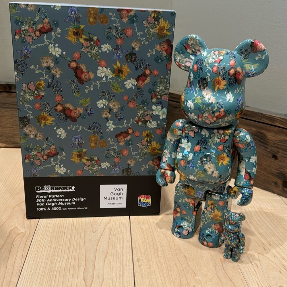 Floral Pattern 50th Anniversary of the Van Gogh Museum Bear Brick & Mini Bear!